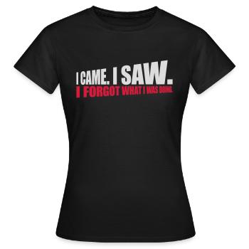 Je suis venu voir oublier - T-shirt Femme - noir - Devant - AI Model Female 172 dark (172cm)