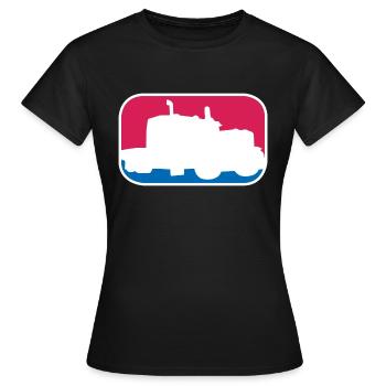 LKW Truck Lastkraftwagen Brummi lustiges Geschenk - Frauen T-Shirt - Schwarz - Vorne - AI Model Female 172 dark (172cm)