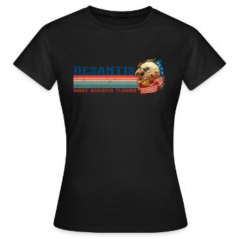 Vintage Distressed Desantis 2024 Election - T-shirt Femme - noir - Devant - AI Model Female 172 dark (172cm)