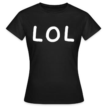 LOL - T-shirt Femme - noir - Devant - AI Model Female 172 dark (172cm)