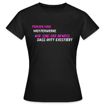 Femmes chefs d'œuvre - BLK WE - T-shirt Femme - noir - Devant - AI Model Female 172 dark (172cm)