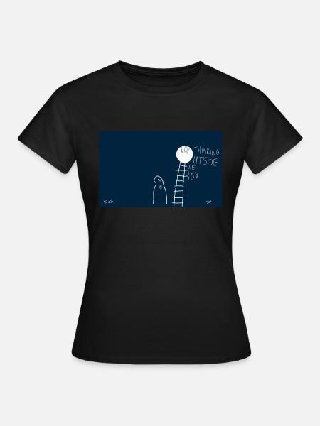 Thinking outside the box. - Frauen T-Shirt - Schwarz