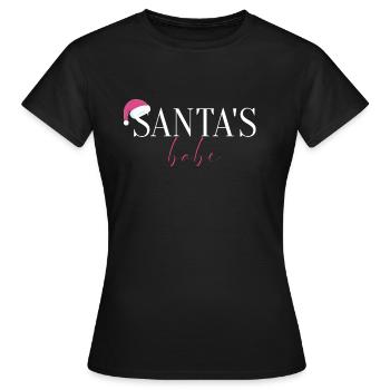 Santa's Babe - für die moderne Frau - Weihnachten - Frauen T-Shirt - Schwarz - Vorne - AI Model Female 172 dark (172cm)