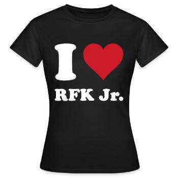 I Coeur RFK JR - T-shirt Femme - noir - Devant - AI Model Female 172 dark (172cm)