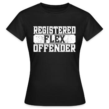 Délinquant Flex Enregistré Vintage - T-shirt Femme - noir - Devant - AI Model Female 172 dark (172cm)