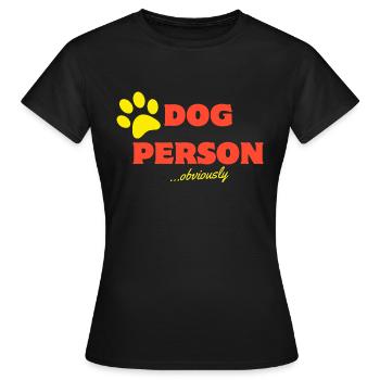 Chien Personne - T-shirt Femme - noir - Devant - AI Model Female 172 dark (172cm)