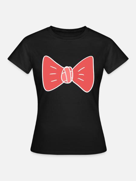 Strik Symbool Kleding Rood - Vrouwen T-shirt - zwart