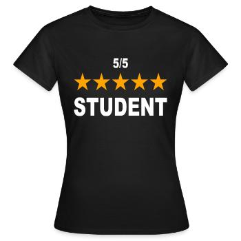 Student Studium Semester Universität - Frauen T-Shirt - Schwarz - Vorne - AI Model Female 172 dark (172cm)