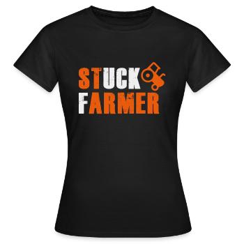 STUCK FARMER - Women's T-Shirt - black - Front - AI Model Female 172 dark (172cm)