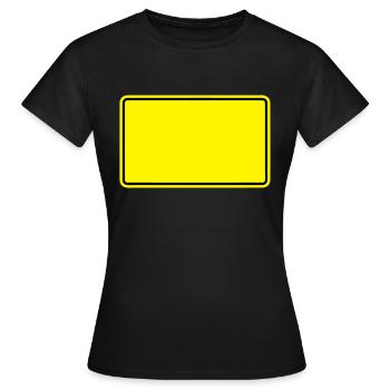 Ortsschild - Frauen T-Shirt - Schwarz - Vorne - AI Model Female 172 dark (172cm)