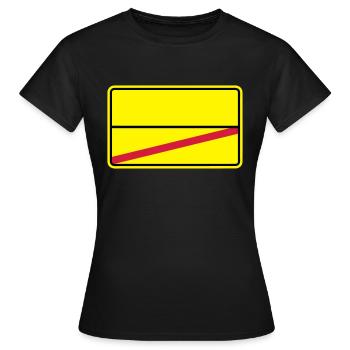 Ortsschild - Frauen T-Shirt - Schwarz - Vorne - AI Model Female 172 dark (172cm)