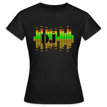 dj - T-shirt Femme - noir - Devant - AI Model Female 172 dark (172cm)