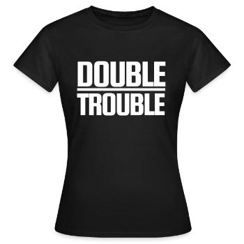 Double Trouble - T-shirt Femme - noir - Devant - AI Model Female 172 dark (172cm)