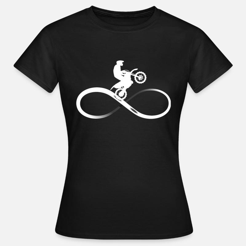 Motocross motorcycle infinity infinity symbol - Women's T-Shirt - black