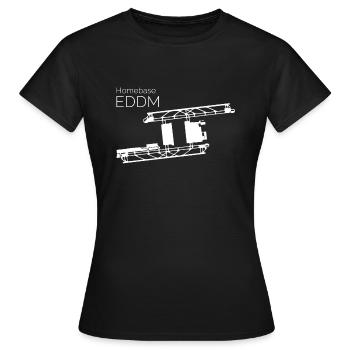 Flughafen München - Frauen T-Shirt - Schwarz - Vorne - AI Model Female 172 dark (172cm)