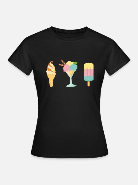 conception d'été de glace - T-shirt Femme - noir