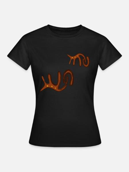 Höhlenmalerei - Frauen T-Shirt - Schwarz