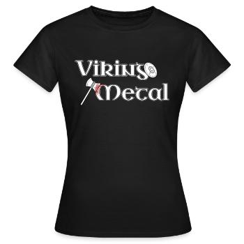 Viking Metal - T-shirt Femme - noir - Devant - AI Model Female 172 dark (172cm)