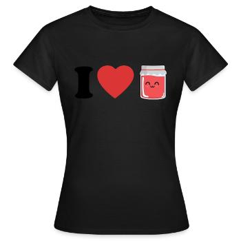 I love confiture - T-shirt Femme - noir - Devant - AI Model Female 172 dark (172cm)
