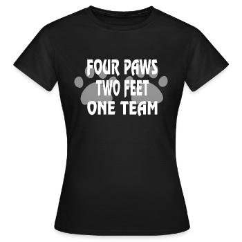 Chien chien - T-shirt Femme - noir - Devant - AI Model Female 172 dark (172cm)