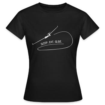 Glider Gliding Glider Glider - Women's T-Shirt - black - Front - AI Model Female 172 dark (172cm)