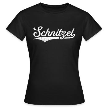 Schnitzel - Frauen T-Shirt - Schwarz - Vorne - AI Model Female 172 dark (172cm)