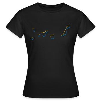 Îles Canaries - T-shirt Femme - noir - Devant - AI Model Female 172 dark (172cm)