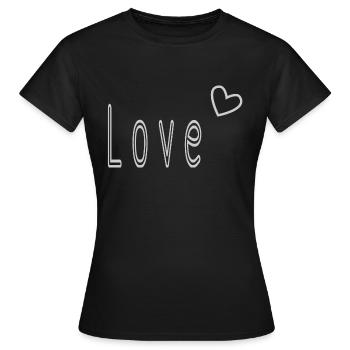 VALENTINSTAG. ICH LIEBE DICH. ICH LIEBE DICH. LIEBE. LIEBE - Frauen T-Shirt - Schwarz - Vorne - AI Model Female 172 dark (172cm)