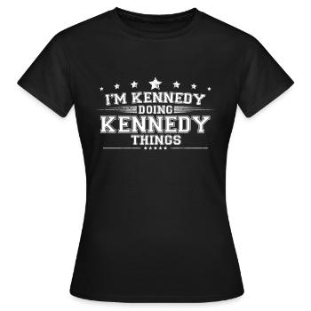 Kennedy - T-shirt Femme - noir - Devant - AI Model Female 172 dark (172cm)