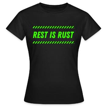 Rest is Rust | Exercise - Women's T-Shirt - black - Front - AI Model Female 172 dark (172cm)