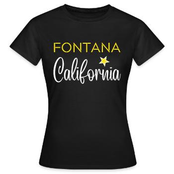 Fontana California - T-shirt Femme - noir - Devant - AI Model Female 172 dark (172cm)