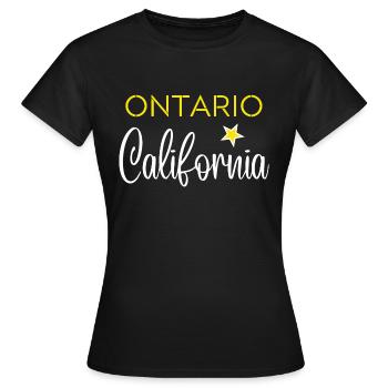Ontario California - T-shirt Femme - noir - Devant - AI Model Female 172 dark (172cm)