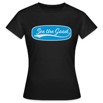 voir la bonne citation - T-shirt Femme - noir - Devant - AI Model Female 172 dark (172cm)