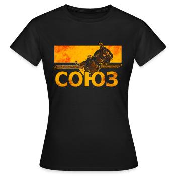 Vaisseau spatial Soyouz - T-shirt Femme - noir - Devant - AI Model Female 172 dark (172cm)