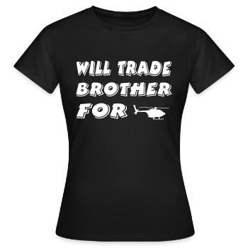 Hubschrauber - Frauen T-Shirt - Schwarz - Vorne - AI Model Female 172 dark (172cm)