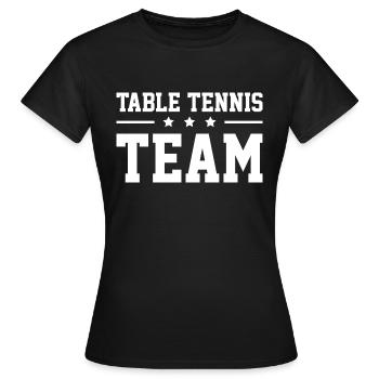 Table Tennis Team - Frauen T-Shirt - Schwarz - Vorne - AI Model Female 172 dark (172cm)