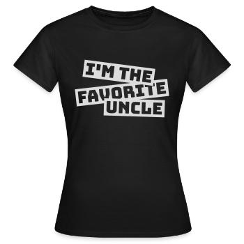 at The Favorite Uncle - Women's T-Shirt - black - Front - AI Model Female 172 dark (172cm)