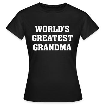 T-shirt de la plus grande grand-mère du monde - T-shirt Femme - noir - Devant - AI Model Female 172 dark (172cm)