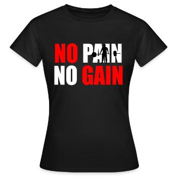 Pas de douleur pas de gain devis - T-shirt Femme - noir - Devant - AI Model Female 172 dark (172cm)