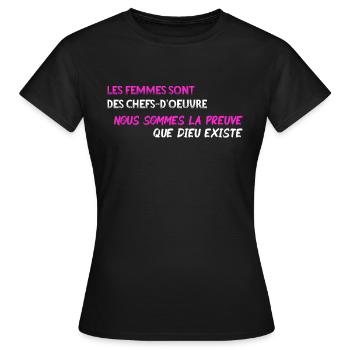 Femmes chefs d'oeuvre PNK WE - T-shirt Femme - noir - Devant - AI Model Female 172 dark (172cm)