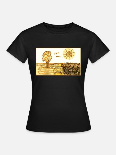 Landschaft - Frauen T-Shirt - Schwarz