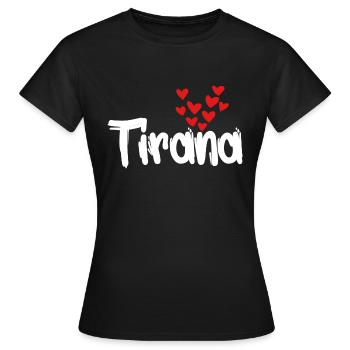 Tirana - T-shirt Femme - noir - Devant - AI Model Female 172 dark (172cm)