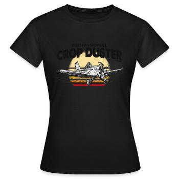 Professional Crop Duster Pilot, Aerial - Women's T-Shirt - black - Front - AI Model Female 172 dark (172cm)