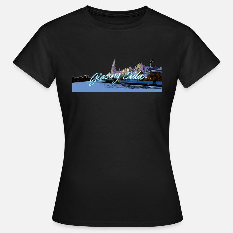 Giasing Oida - Frauen T-Shirt - Schwarz