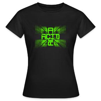 Acid House Grün Techno EDM Party Festival DJ - Frauen T-Shirt - Schwarz - Vorne - AI Model Female 172 dark (172cm)