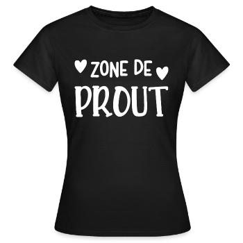 zone de prout - T-shirt Femme - noir - Devant - AI Model Female 172 dark (172cm)