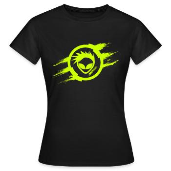 Alien Cut Scratch Fluo - Frauen T-Shirt - Schwarz - Vorne - AI Model Female 172 dark (172cm)