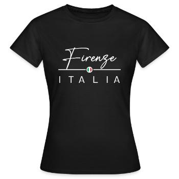 Italie - Florence - Florence - Italie - T-shirt Femme - noir - Devant - AI Model Female 172 dark (172cm)