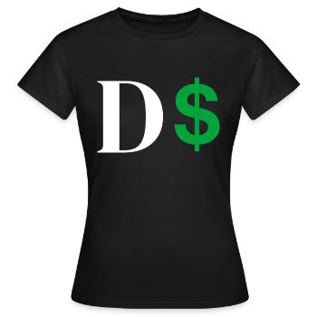 Dollar-Buchstabe - Frauen T-Shirt - Schwarz - Vorne - AI Model Female 172 dark (172cm)