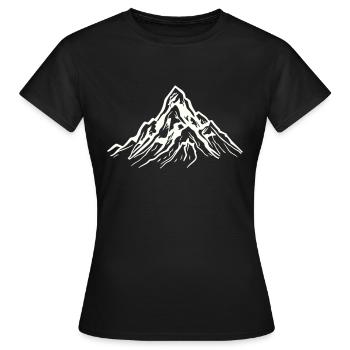 montagne - T-shirt Femme - noir - Devant - AI Model Female 172 dark (172cm)